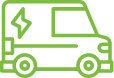 an icon of a green van with an eletrical bolt on it.