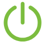 a green power icon