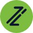 a green circle that contains a black drawing of two arrows that are going in opposite diagonal directions, the further right one has a split in it.
